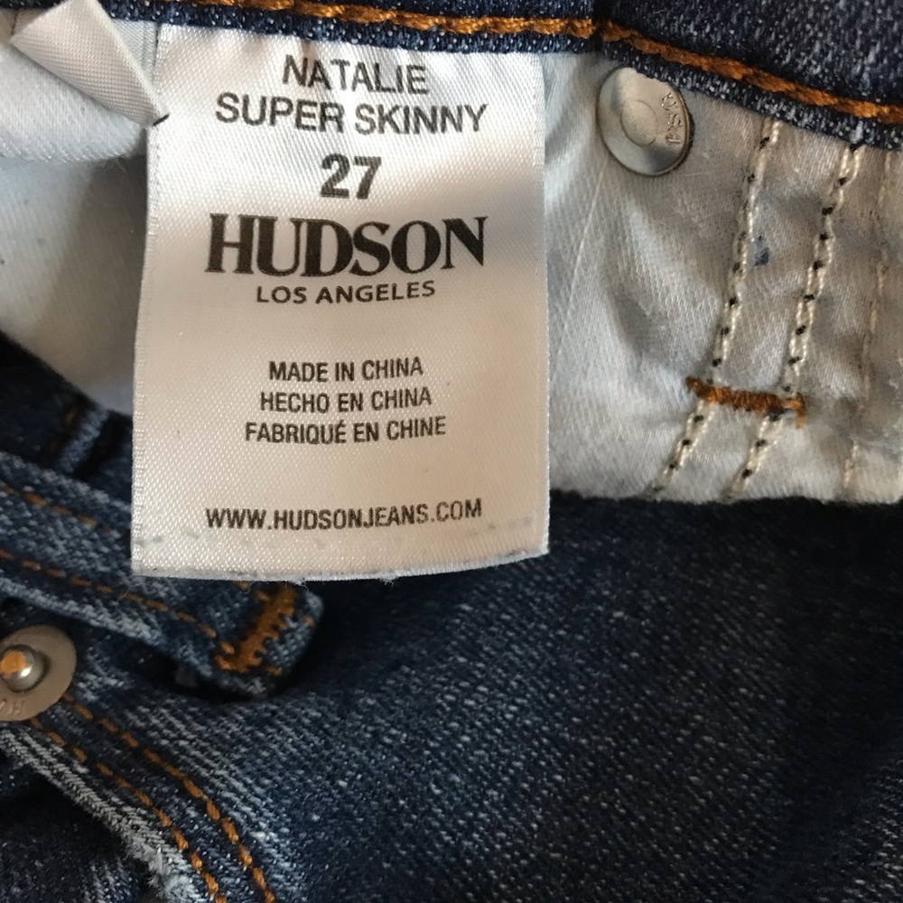 Hudson Jeans Women's Skinny Dark Blue Denim Jeans - Picture 12 of 14